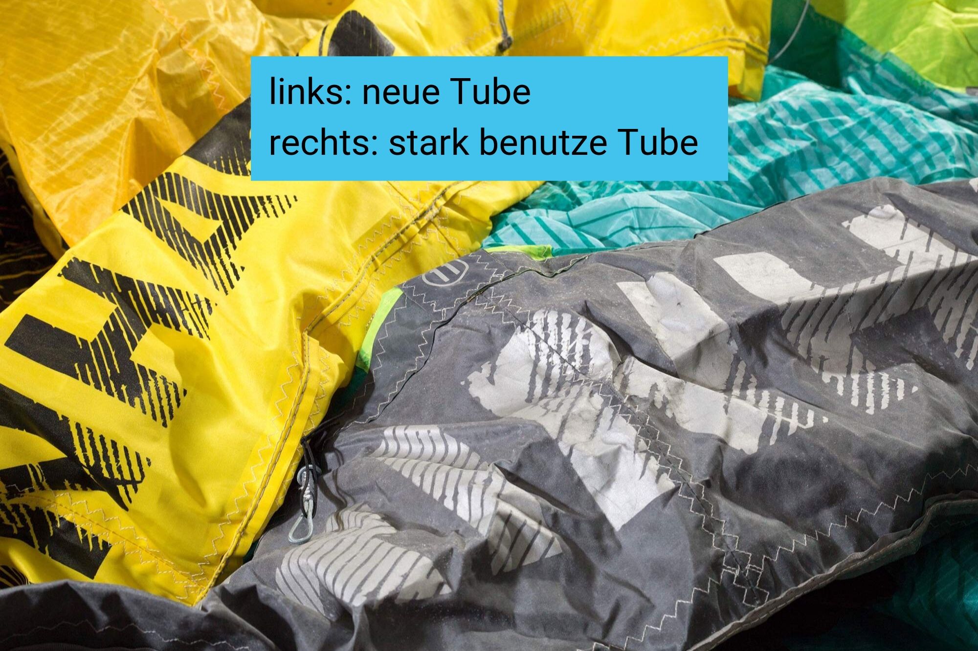 Neue vs stark gebrauchte Tube