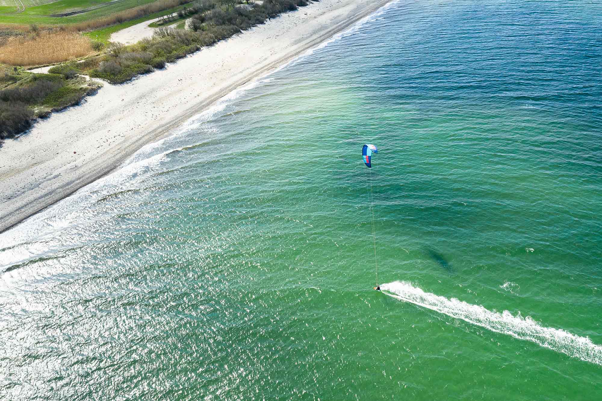 Kitesurfer bei Kägsdorf