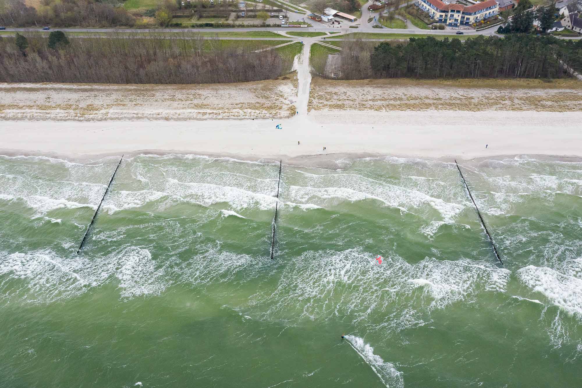 Der Strand von Zingst an der Ostsee