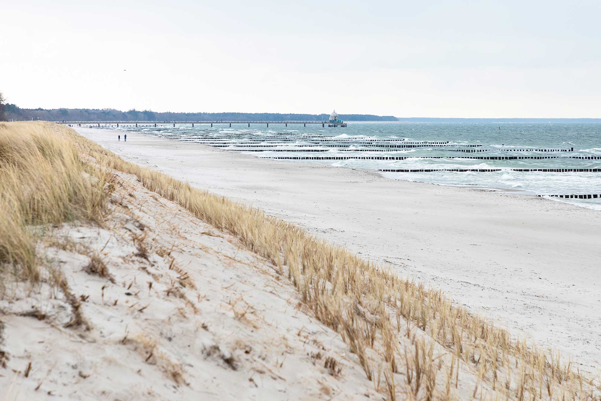 Der Strand von Zingst an der Ostsee