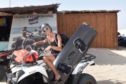 Kiterin Almut Otto auf Quad-Safari in Boa Vista