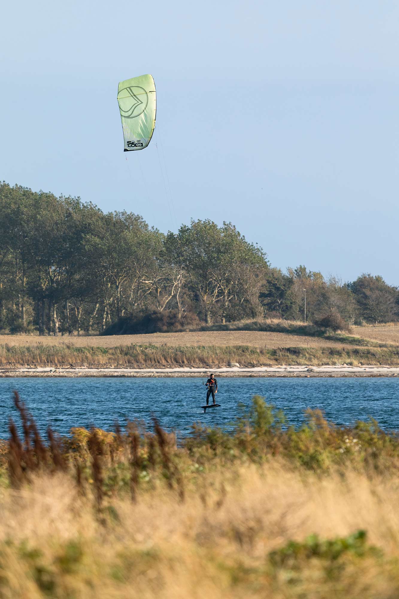 Kiter auf der dänischen Insel Fyn