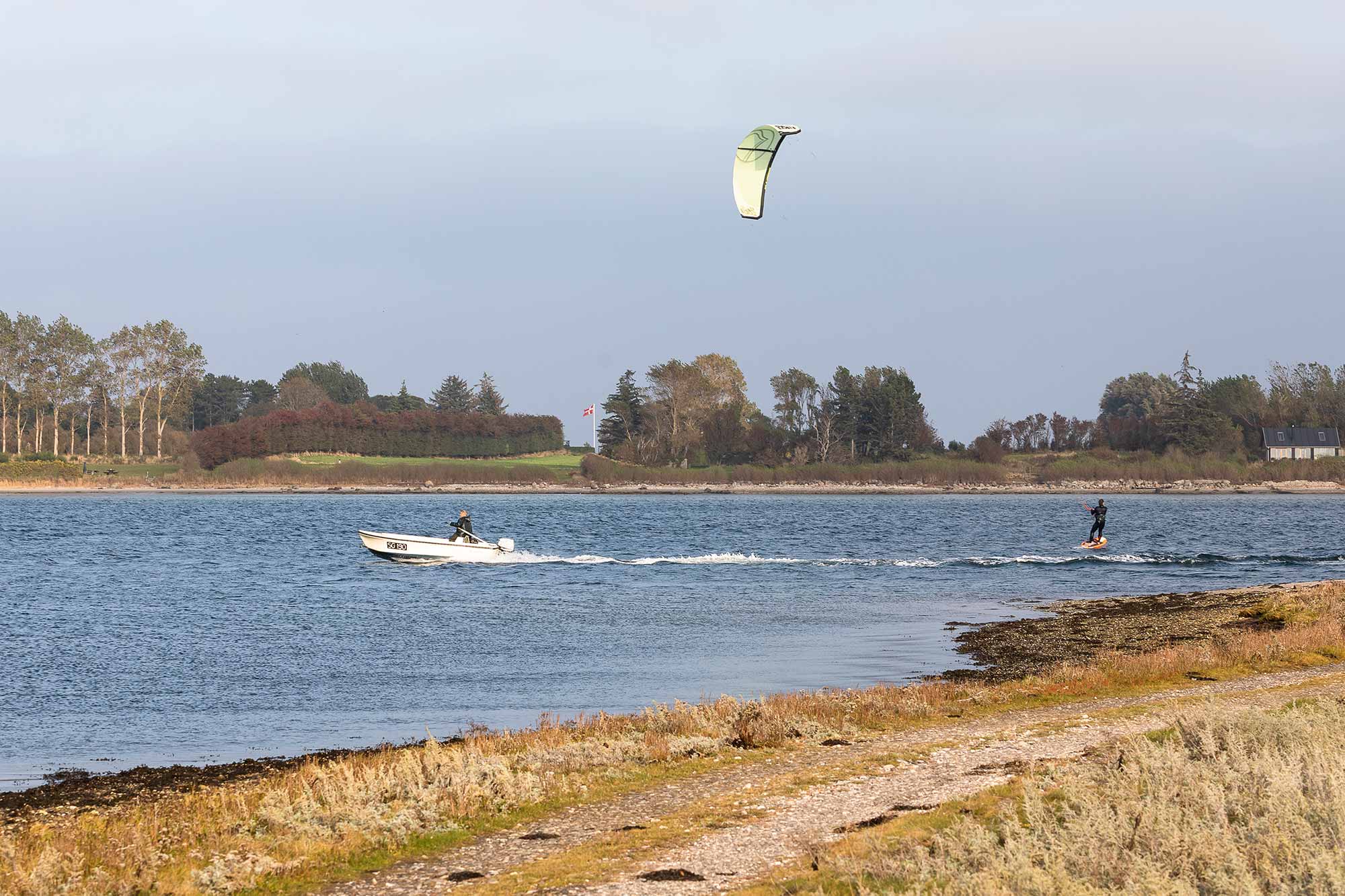 Kiter am Spot Hoved auf Fyn