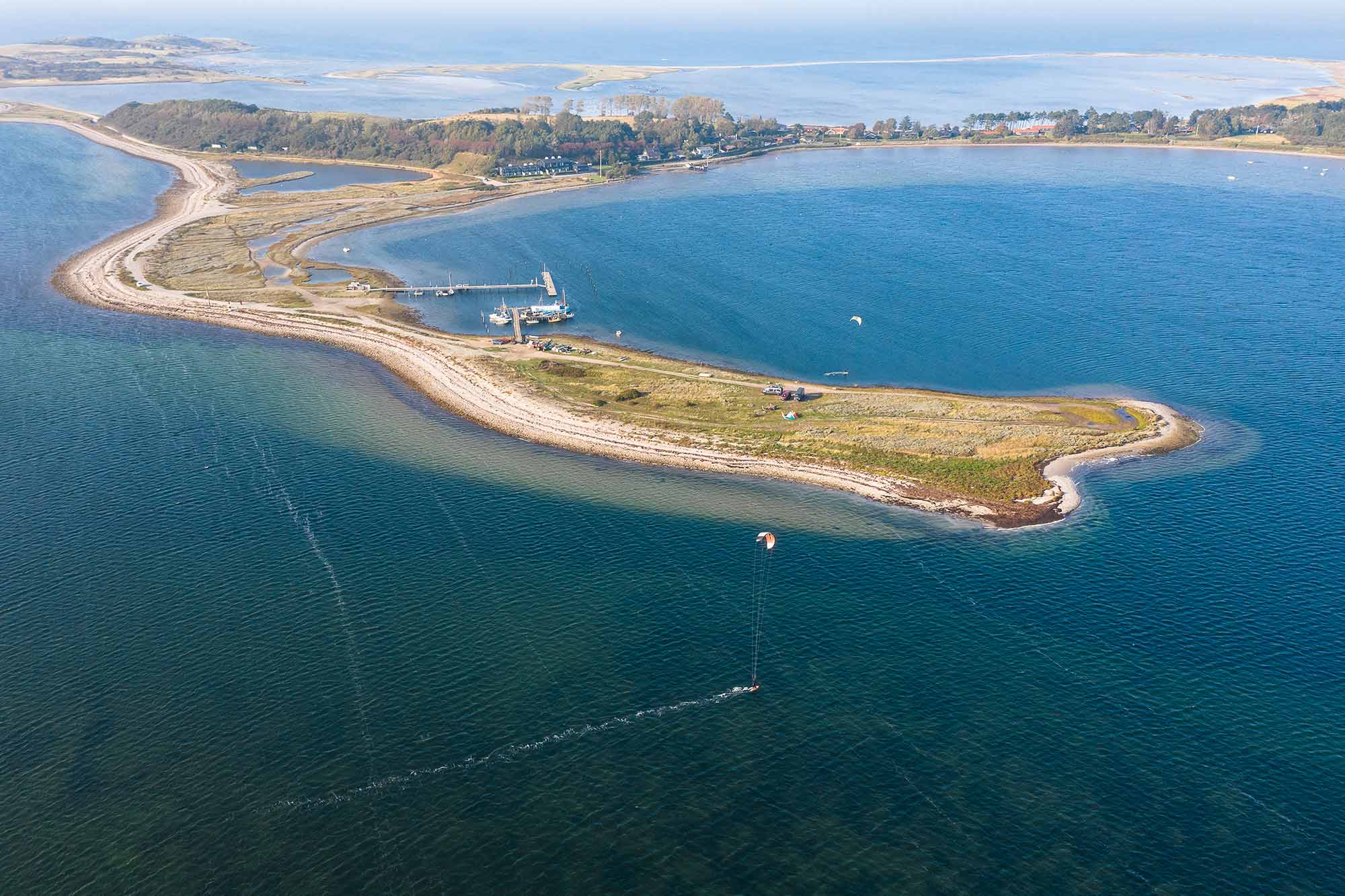 Kiter auf der dänischen Insel Fyn