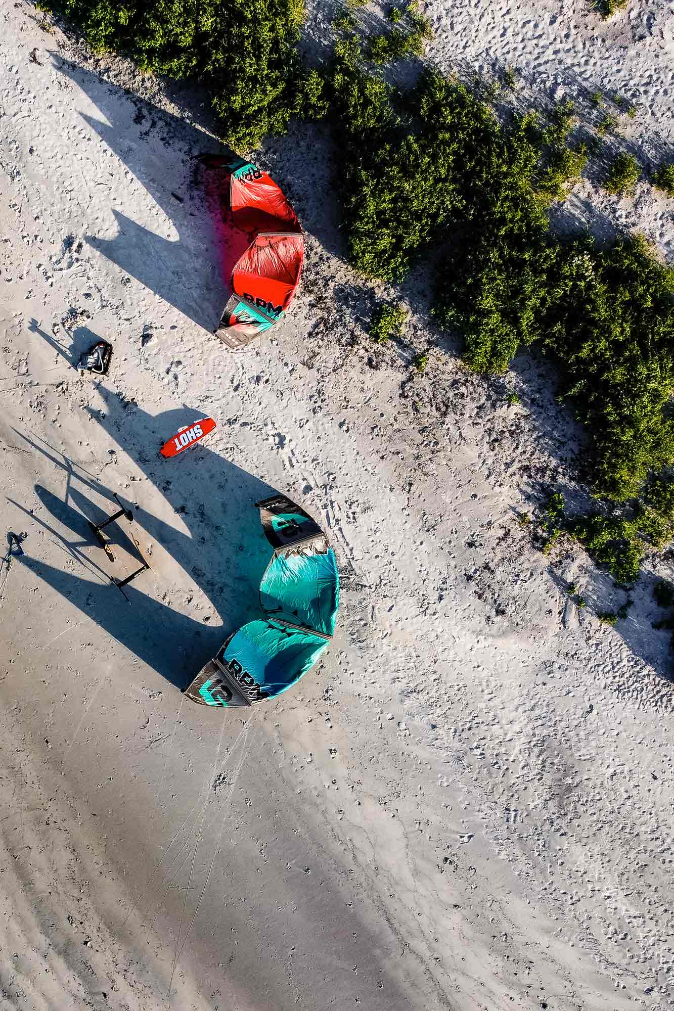 Luftaufnahme von einem Strand in Norwegen