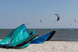 Kiter am Strand von Pelzerhaken