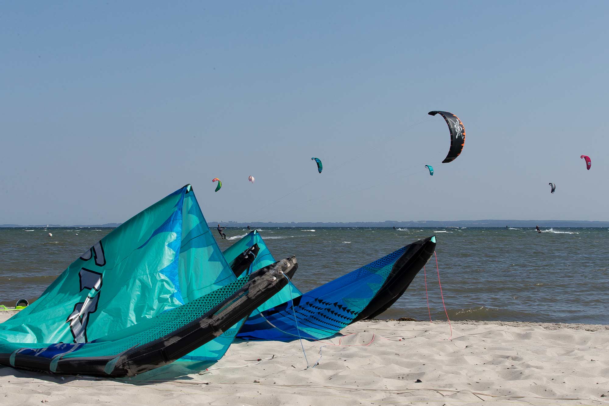 Kiter am Strand von Pelzerhaken